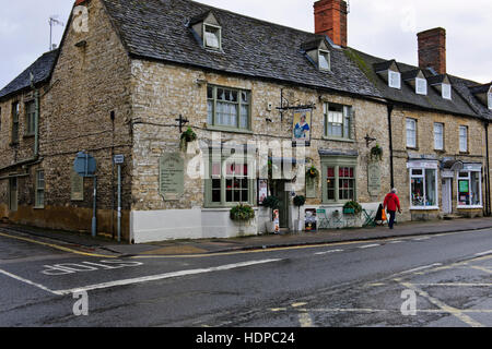 Woodstock, 13. C.Blenheim Palast-Haus an Sir Winston Churchill & Herzog von Marlborough, alten Dorf, Pubs, Gaststätten in der Nähe von Oxford. Stockfoto