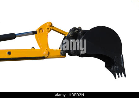 Digger Bagger isoliert auf weißem Hintergrund Stockfoto