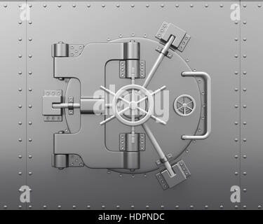 Tresortür schließen Bank Stockfoto