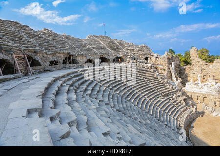 Ruinen der alten Theater in Side, Türkei Stockfoto