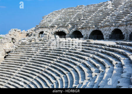 Ruinen der alten Theater in Side, Türkei Stockfoto