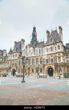 Rathaus (Hotel de Ville) in Paris, Frankreich Stockfoto