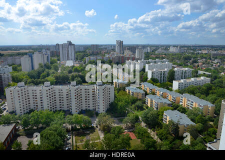 Hochhaeuser, Fritz-Erler-Allee, Gropiusstadt, Neukölln, Berlin, Deutschland Stockfoto