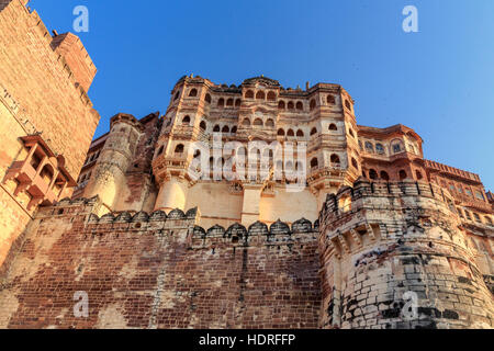 Meherangarh Fort, Mehrangarh, Jodhpur, Rajasthan, Indien Stockfoto