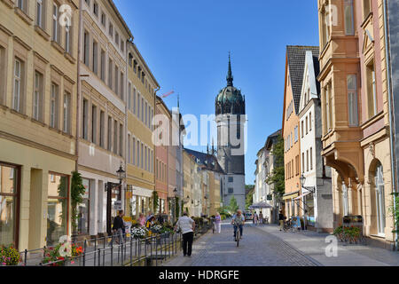 Schloßstraße, Lutherstadt Wittenberg, Sachsen-Anhalt, Deutschland Stockfoto