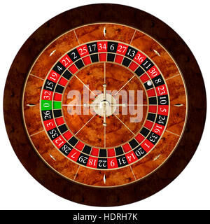 klassische Casino Roulette 3D-Rendering Stockfoto