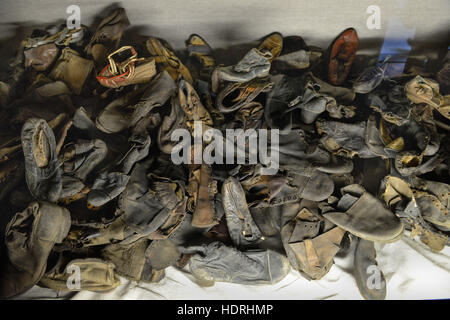 Schuhe, Ausstellung, Stammlager ich Konzentrationslager Auschwitz-Birkenau, Auschwitz, Polen Stockfoto