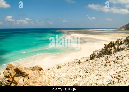 Der Strand von Qalansiya auf der Insel Sokotra, Jemen Stockfoto