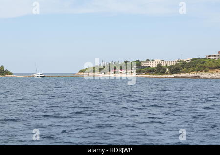 Sveti Andrija Crveni Otok Island in der Nähe von Rovinj in Istrien, Kroatien Stockfoto