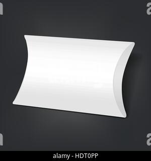 Papier Pappe Geschenkbox auf schwarzem Hintergrund isoliert Stock Vektor