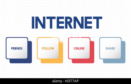 Social Media Box Tasten-Konzept Stockfoto