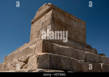 Das Grabmal von Kyros dem großen in Pasargadae, Provinz Fars, Iran Stockfoto