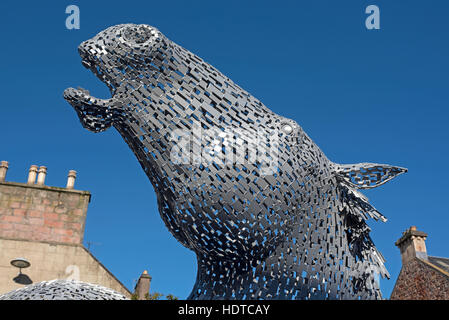 Die Kelpie sind Maquetten 01:10 Modelle von der Welt berühmte Kelpies Skulptur in Inverness Schottland.  SCO 11.258. Stockfoto