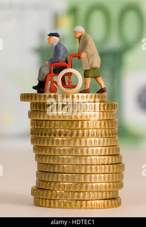 Symbolische Foto für Altersvorsorge Stockfoto