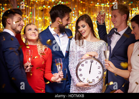 Letzten Minuten des alten Jahres Countdown Stockfoto