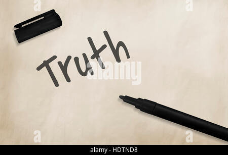 Wahrheit wirklich vertrauenswürdige Ehrlichkeit realistisches Konzept Stockfoto