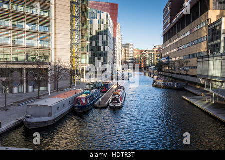 Gebäude in Paddington Basin Sanierung. London, UK Stockfoto