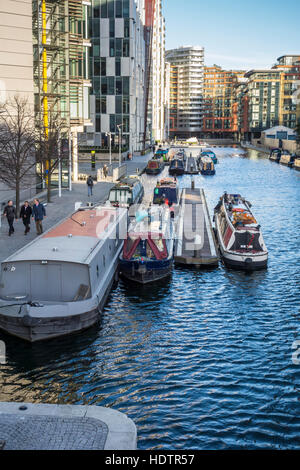 Gebäude in Paddington Basin Sanierung. London, UK. Stockfoto