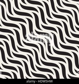 Vektor nahtlose Diagonalen Wellenlinien Zick-Zack-Muster Stock Vektor