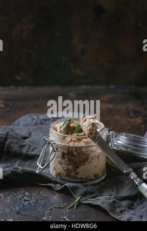 Hausgemachte Chicken Leber-Pastete Stockfoto