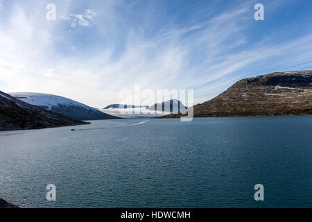 Styggevatnet ist ein Gletschersee vom Gletscher Jostedalsbreen, Glanz, Sogn Og Fjordane, Norwegen Stockfoto