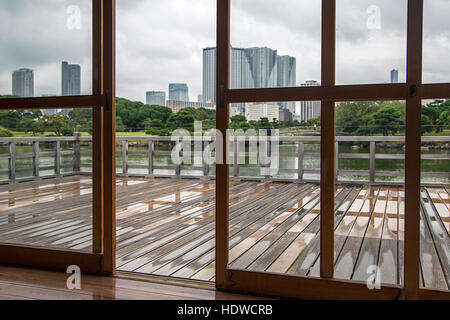 Nakajima Teehaus auf dem See in Tokio, Japan Stockfoto