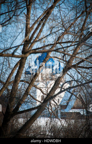 Die Kathedrale der Geburt der Jungfrau Maria in Susdal im winter Stockfoto