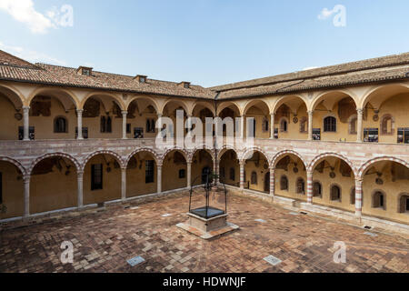 Päpstliche Abtei des Heiligen Franziskus von Assisi. Stockfoto