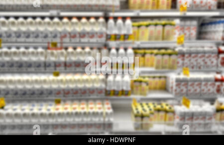 Bild von Milchprodukten zu verwischen Stockfoto