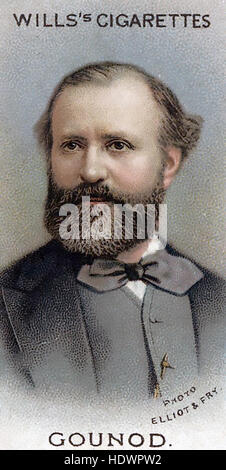 Französischen Komponisten CHARLES GOUNOD (1818-1893) auf einen Willen Zigarette Karte um 1914 Stockfoto