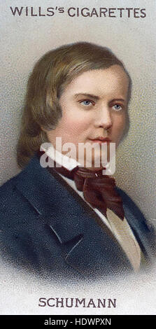 Deutschen Komponisten ROBERT SCHUMANN (1810-1856) auf einen Willen Zigarette Karte um 1914 Stockfoto