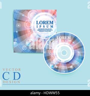 moderne CD Cover Vorlage-Design mit transluzenten geometrische Elemente Stock Vektor