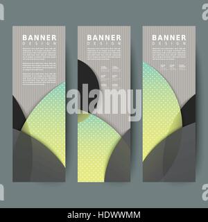 moderne Banner design Set mit Kreis-Elemente Stock Vektor