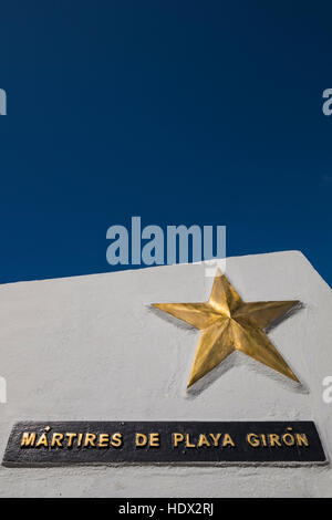 Denkmal für die Märtyrer, die starb in der Schlacht an der Schweinebucht, Playa Girón, Museum, Kuba Stockfoto