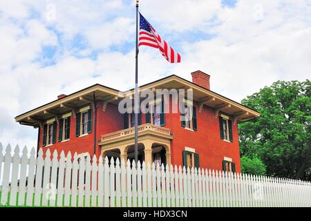 Die Ulysses S. Grant in Galena, Illinois gebaut im Jahre 1860 wurde er nach seiner Rückkehr aus dem Bürgerkrieg im Jahre 1865 zu gewähren. Galena, Illinois, USA. Stockfoto