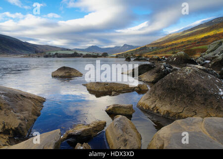 Llyn Mymbyr, Snowdonia, Nordwales Stockfoto