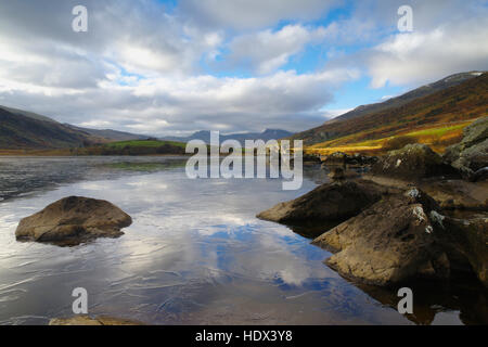 Llyn Mymbyr, Snowdonia, Nordwales Stockfoto