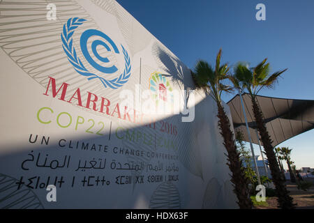 COP22 UNFCCC Klimakonferenz Verhandlungen in Marrakesch, Marokko, im Jahr 2016. Stockfoto