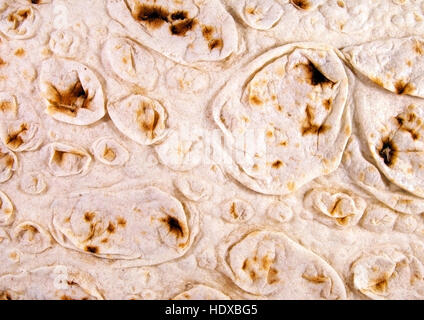Traditionelle armenische hausgemachtes Brot Lavash als Hintergrund Stockfoto
