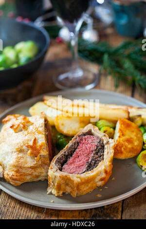 Traditionelle Rindfleisch wellington Stockfoto