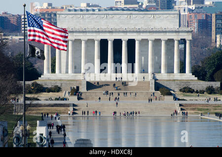 Am Lincoln Memorial, an der National Mall in Washington, DC. Stockfoto