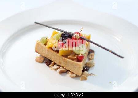 Gourmet-Dessert Teller in noblen restaurant Stockfoto