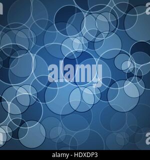 Abstrakter blauer Hintergrund mit Kreisen, Lager Vektor Stock Vektor