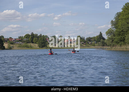 Dreetzsee, Carwitz, Feldberger Seenlandschaft, Landkreis Mecklenburgische Seenplatte, Mecklenburg-Vorpommern, Deutschland Stockfoto