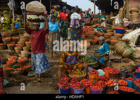 Straßenmarkt, Ibadan, Nigeria Stockfoto