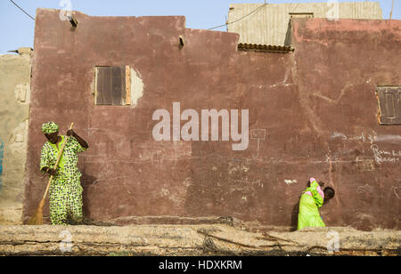 Straßen von St. Louis, Senegal Stockfoto