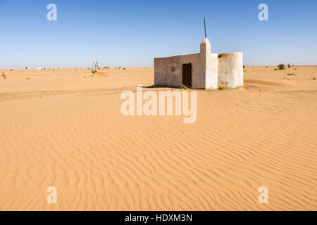 Dörfer in der Wüste Sahara, Mauretanien Stockfoto