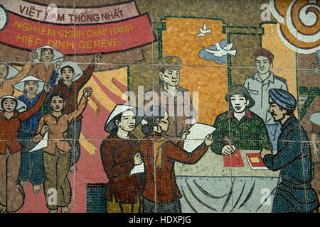 Kommunistischen Wandbild, Vietnam Stockfoto