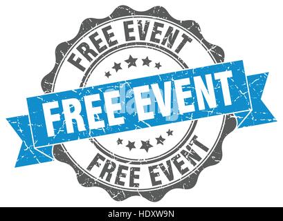 kostenlose Veranstaltung Stempel. Melden Sie sich. Dichtung Stock Vektor