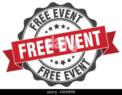 kostenlose Veranstaltung Stempel. Melden Sie sich. Dichtung Stock Vektor